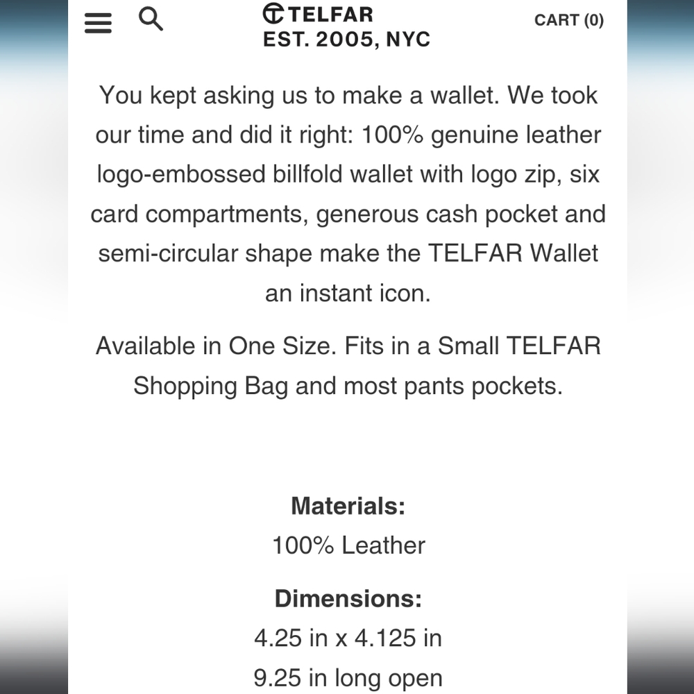 Telfar - tan 100% leather supple wallet - Picture 12 of 12